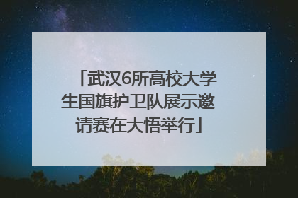 武汉6所高校大学生国旗护卫队展示邀请赛在大悟举行