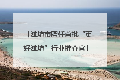 潍坊市聘任首批“更好潍坊”行业推介官