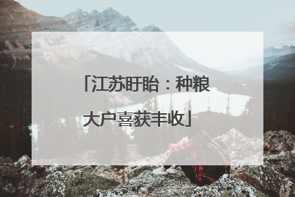 江苏盱眙：种粮大户喜获丰收