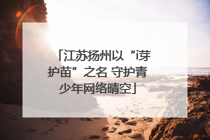 江苏扬州以“i芽护苗”之名 守护青少年网络晴空