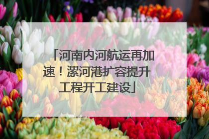 河南内河航运再加速！漯河港扩容提升工程开工建设