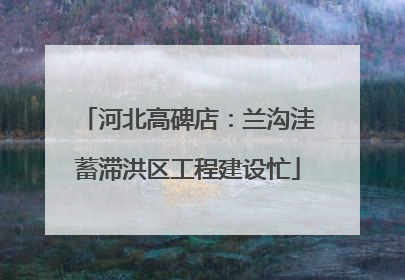 河北高碑店：兰沟洼蓄滞洪区工程建设忙