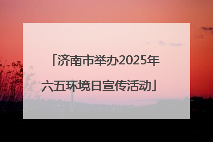 济南市举办2025年六五环境日宣传活动