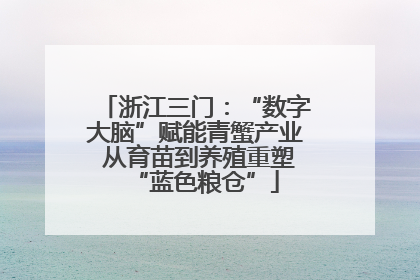 浙江三门：“数字大脑”赋能青蟹产业 从育苗到养殖重塑“蓝色粮仓”
