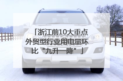 浙江前10大重点外贸型行业用电量环比“九升一降”