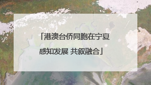港澳台侨同胞在宁夏感知发展 共叙融合