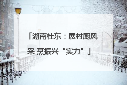 湖南桂东：展村厨风采 烹振兴“实力”