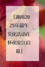 湖南2025年端午文化活动在怀化安江启幕