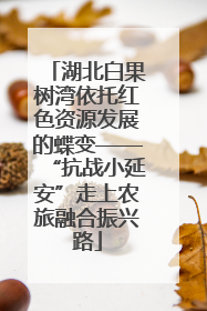 湖北白果树湾依托红色资源发展的蝶变——“抗战小延安”走上农旅融合振兴路