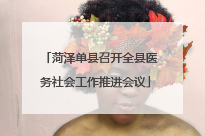 菏泽单县召开全县医务社会工作推进会议