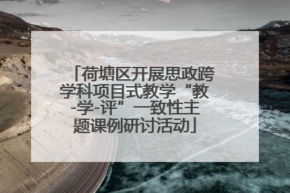 荷塘区开展思政跨学科项目式教学“教-学-评”一致性主题课例研讨活动