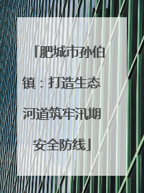 肥城市孙伯镇：打造生态河道筑牢汛期安全防线
