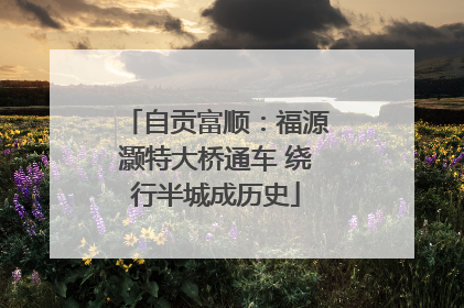 自贡富顺：福源灏特大桥通车 绕行半城成历史