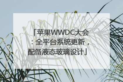 苹果WWDC大会：全平台系统更新，配备液态玻璃设计