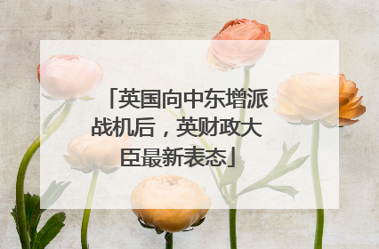 英国向中东增派战机后，英财政大臣最新表态