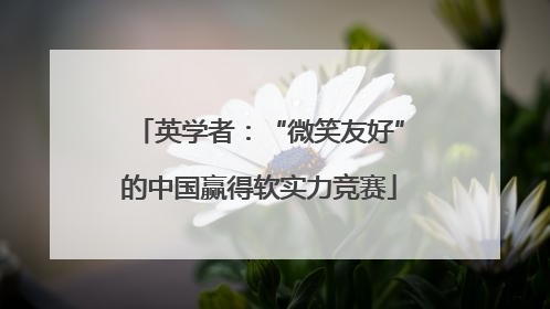 英学者：“微笑友好”的中国赢得软实力竞赛