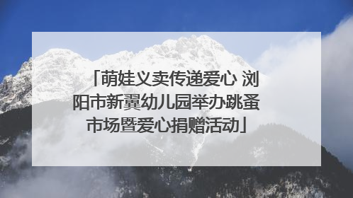 萌娃义卖传递爱心 浏阳市新翼幼儿园举办跳蚤市场暨爱心捐赠活动