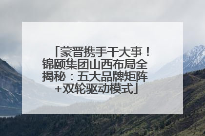 蒙晋携手干大事！锦颐集团山西布局全揭秘：五大品牌矩阵+双轮驱动模式