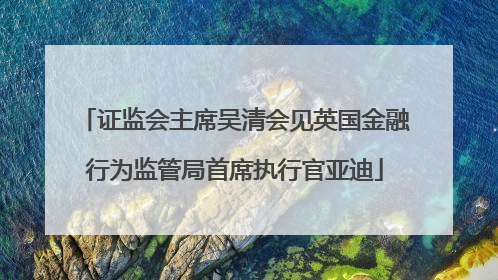 证监会主席吴清会见英国金融行为监管局首席执行官亚迪