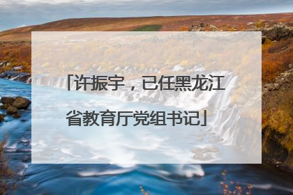 许振宇，已任黑龙江省教育厅党组书记