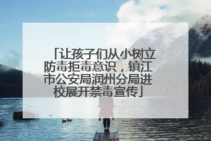 让孩子们从小树立防毒拒毒意识，镇江市公安局润州分局进校展开禁毒宣传