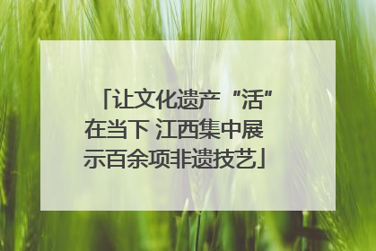 让文化遗产“活”在当下 江西集中展示百余项非遗技艺