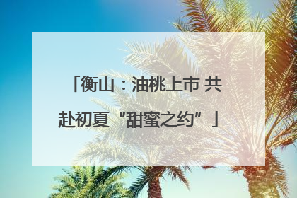 衡山：油桃上市 共赴初夏“甜蜜之约”