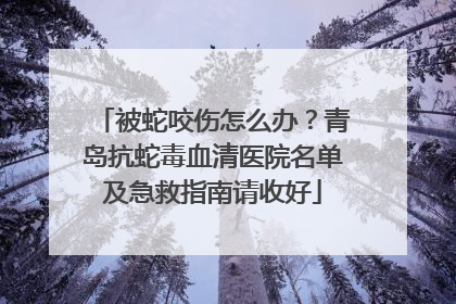 被蛇咬伤怎么办？青岛抗蛇毒血清医院名单及急救指南请收好