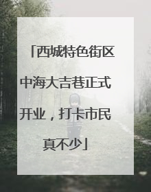 西城特色街区中海大吉巷正式开业，打卡市民真不少
