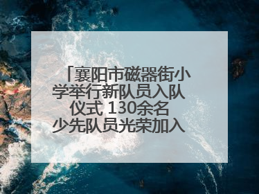 襄阳市磁器街小学举行新队员入队仪式 130余名少先队员光荣加入中国少年先锋队