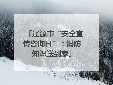 辽源市“安全宣传咨询日”：消防知识送到家