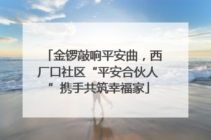 金锣敲响平安曲，西厂口社区“平安合伙人”携手共筑幸福家