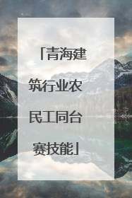 青海建筑行业农民工同台赛技能