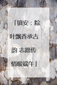 镇安：粽叶飘香承古韵 志愿传情暖端午