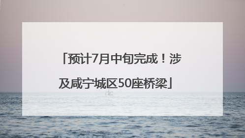 预计7月中旬完成！涉及咸宁城区50座桥梁