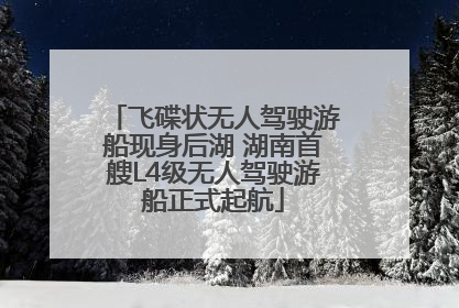 飞碟状无人驾驶游船现身后湖 湖南首艘L4级无人驾驶游船正式起航