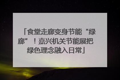 食堂走廊变身节能“绿廊”！嘉兴机关节能展把绿色理念融入日常