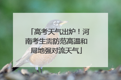 高考天气出炉！河南考生需防范高温和局地强对流天气