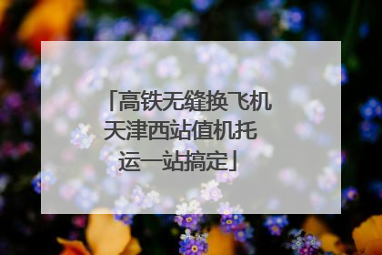 高铁无缝换飞机 天津西站值机托运一站搞定