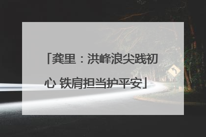 龚里：洪峰浪尖践初心 铁肩担当护平安