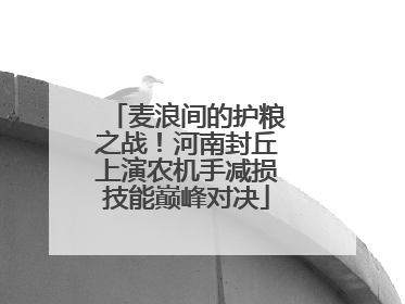 麦浪间的护粮之战！河南封丘上演农机手减损技能巅峰对决