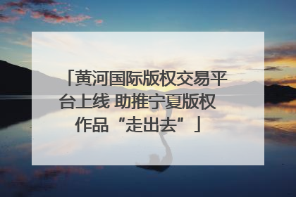 黄河国际版权交易平台上线 助推宁夏版权作品“走出去”