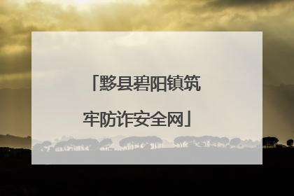 黟县碧阳镇筑牢防诈安全网