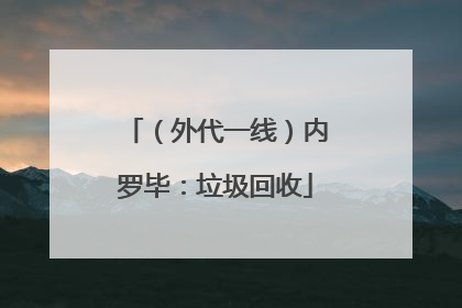 （外代一线）内罗毕：垃圾回收
