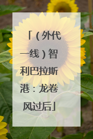 （外代一线）智利巴拉斯港：龙卷风过后