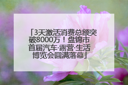 3天激活消费总额突破8000万！盘锦市首届汽车·露营·生活博览会圆满落幕