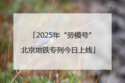2025年“劳模号”北京地铁专列今日上线