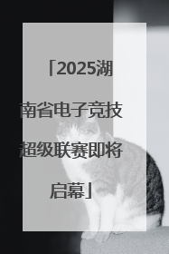 2025湖南省电子竞技超级联赛即将启幕
