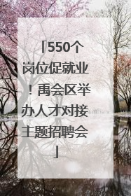 550个岗位促就业！禹会区举办人才对接主题招聘会