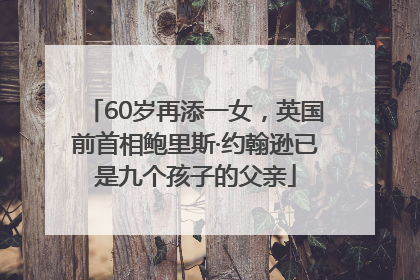 60岁再添一女，英国前首相鲍里斯·约翰逊已是九个孩子的父亲